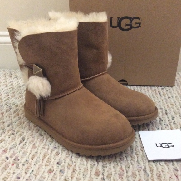 UGG Other - 🆕 Authentic chestnut tan UGG pom pom tassel boots